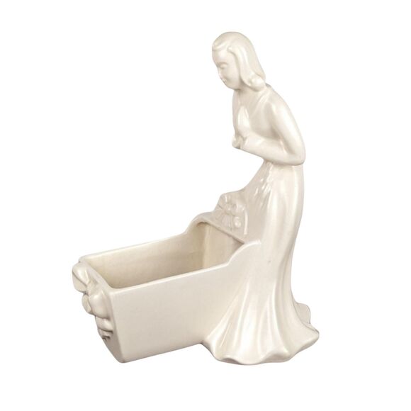 Vintage Royal Haeger Woman and Cradle Planter: Mid-Century Modern Ceramic Decor - Picture 7 of 7